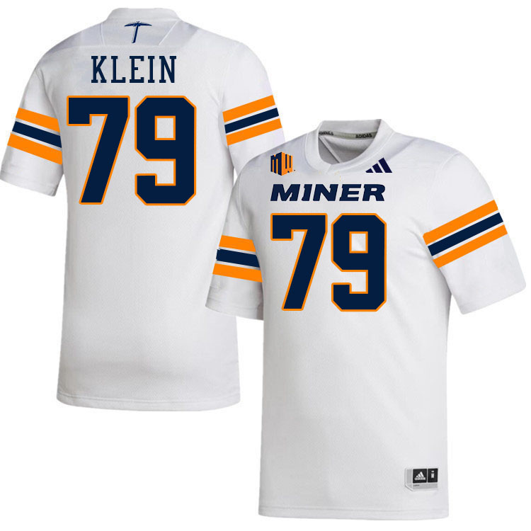 UTEP Miners #79 Elijah Klein College Football Jerseys,Uniforms-White